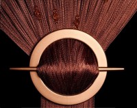 Provázková záclona Luxury s korálky 250x150cm barva - hnědá